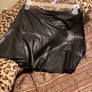 Faux leather mini